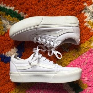 White Platform Vans